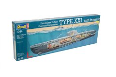 Revell 1/144 German Submarine Type XXI with Interior Plastic Model Kit