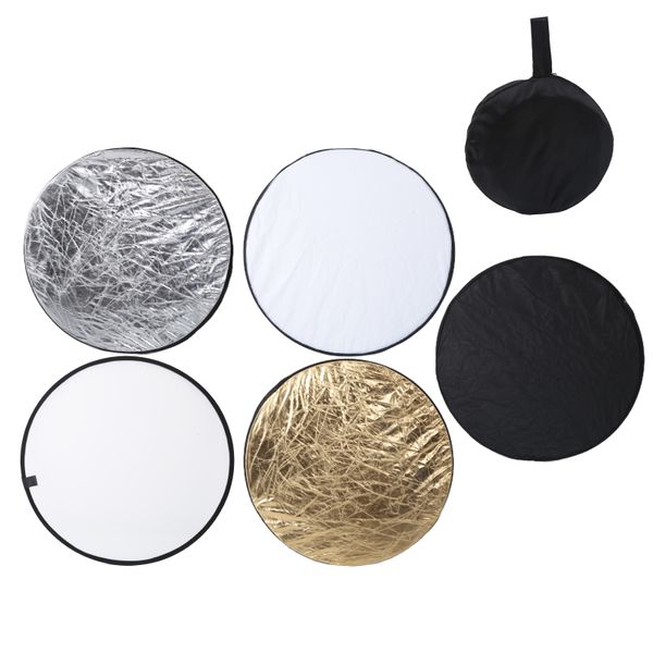 60cm 5-in-1 Portable Collapsible Photo Reflector