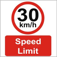 Speed Limit 30km/hour Sign 44x44cm