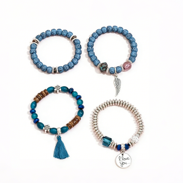 4Pcs Stackable Bracelet Set - Perfect Gift for Any Occasion