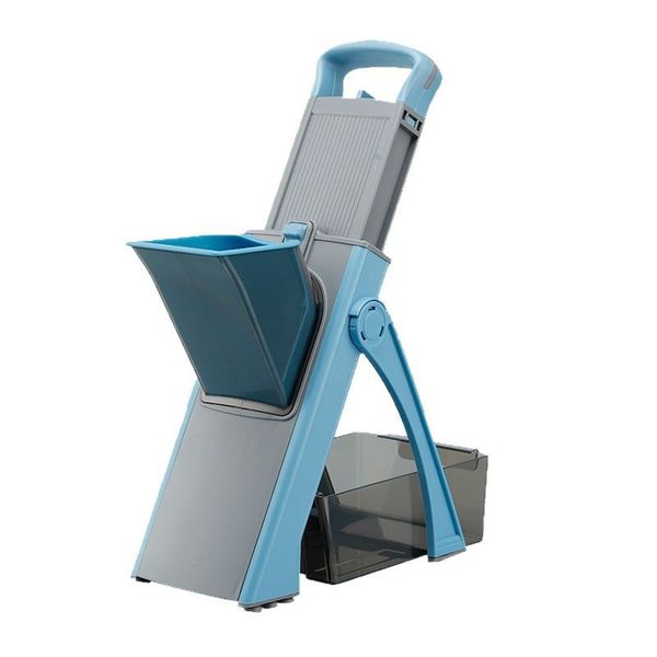 Multifunctional Vegetable Slicer Mandoline with Container, Blue