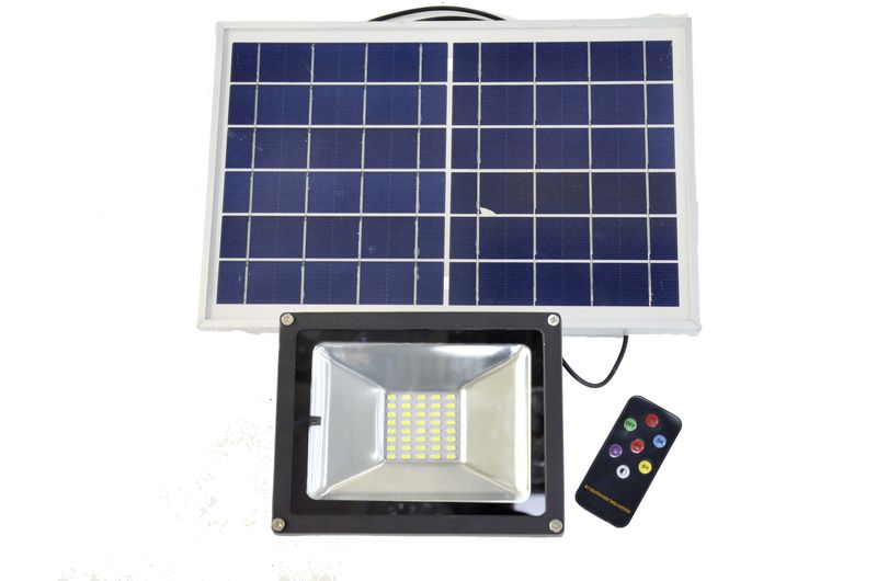 30W Solar Flood Light &amp; Remote