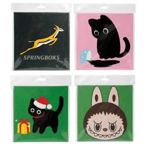 4pcs Black Cat 20cm Cotton Painting Bundle