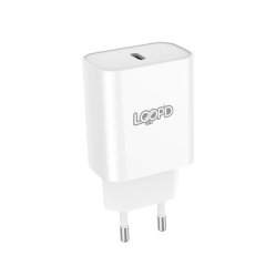 Loopd Lite 1 Port 20W PD Wall Charger - White