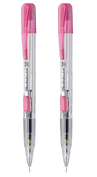 Pentel TechniClick Mechanical Pencil - Pink Barrel - Pack of 2