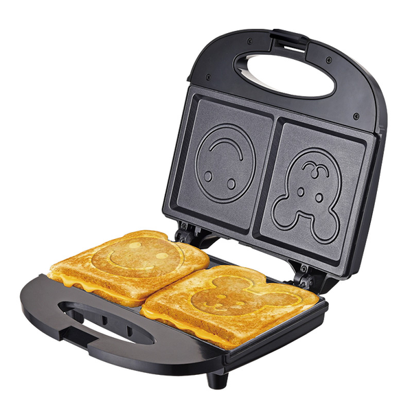 Sokany 128 Waffle Machine with Creative Smiley Face Pattern