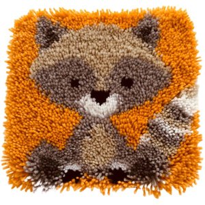 Raccoon – Latch Hook Rug Embroidery Wool Art DIY Craft Kit Tapestry