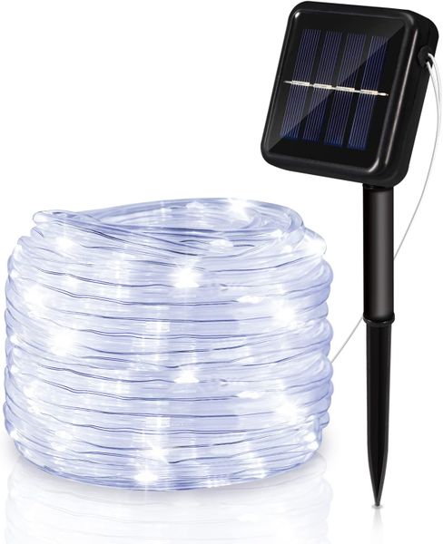 20M Solar Led Rope Light Cool White Color