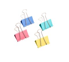 Metal Multi Colored Binder Clips 24 PCS