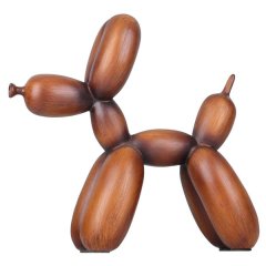 Decor Resin Wooden Style Balloon Dog Tabletop Ornament (17cm)
