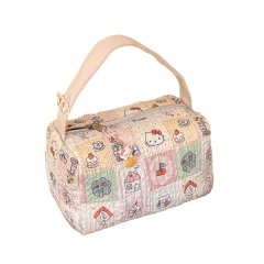 Cute Hello Kitty Top-handle Cosmetic Bag|Playful Patterns + Squishy Texture