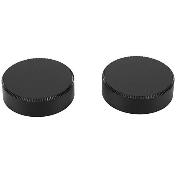 2pcs Metal C Mount Rear Lens Cover Cap For CCTV (Black)