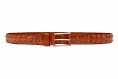 JJ Vintage Saddle Croc Belt ,Imperial Tan Croc Belt