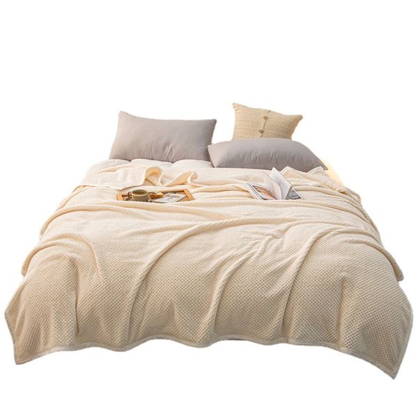 Autumn and winter nap blanket air conditioning sofa blanket bed sheet