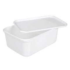 Reusable &amp; Disposable 2L Ice Cream &amp; Food Storage Container -White- 15 Pack