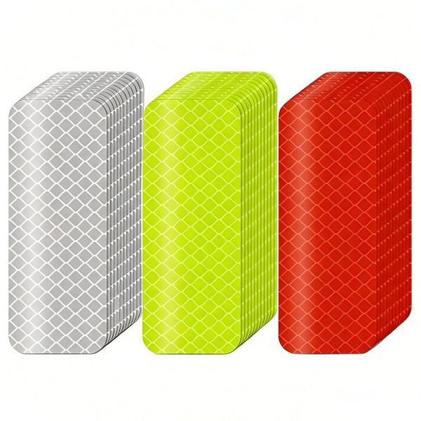 QYNIAL Waterproof Safety High-Visibility Reflective Stickers - 36 Piece
