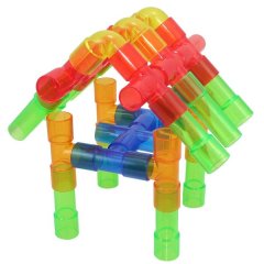 Greenbean - Building Pipes Transluscent Construction Set - 80pcs in Polybag