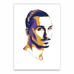 Zlatan White Background Poster - A1