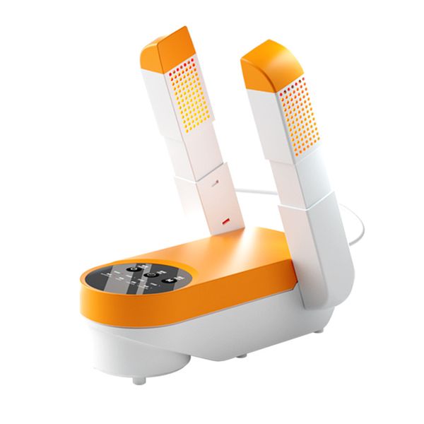 Foldable shoe dryer with timer, adjustable heat, and a compact design