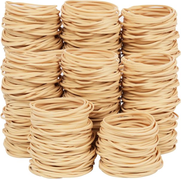 Size 18 Rubber Bands (200g Pack) - Beige Elastic Bands (Approx. 3" x 1/16")