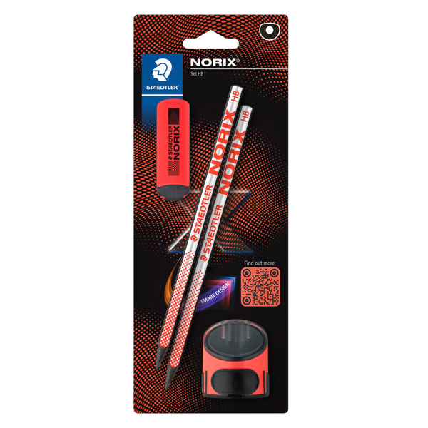 STAEDTLER Norix Graphite Pencils Green - 2 Pack + Eraser &amp; Sharpener