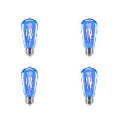 LED Filament Colour Bulb E27 Antique Look 4 Watt-4 Piece