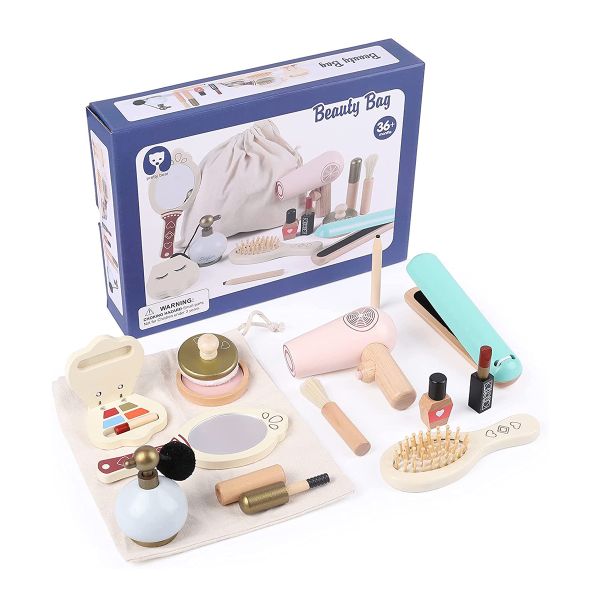 Bum Bum Baby Wooden Pretend Beauty Salon Play Set (13pcs)