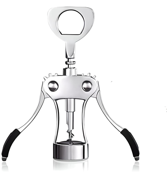 Wine Opener, Zinc Alloy Wine Bottle Opener, Wing Corkscrew Heavy Duty