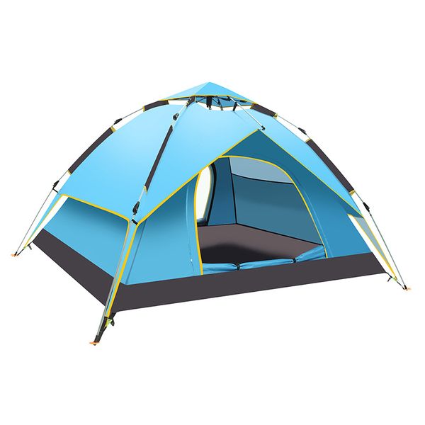 Instant Pop Up Dome Waterproof Camping Tent with Removable Rain Fly - Blue