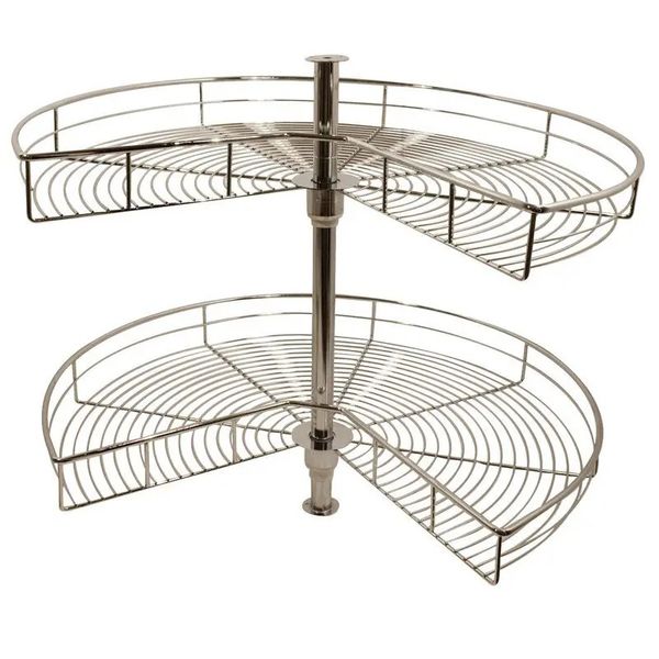 Chrome Plated 2-Tier Carousel