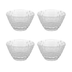 DAZZLE - Modern Glass Snack Bowl Set (Pack of 4)
