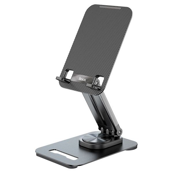 Hoco Rotating, Folding Desktop Tablet Stand - Black