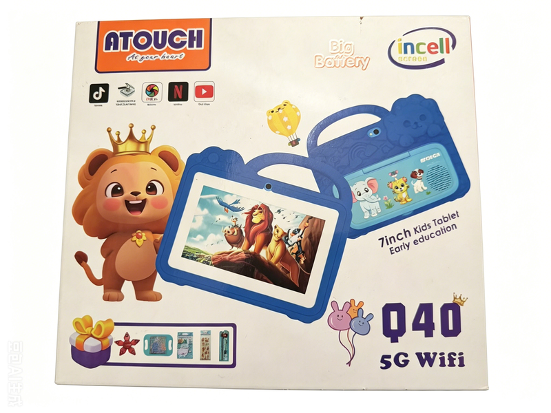 7 Inch Kids Tablet, Q40 Educational Learning Tablet WiFi Incell Screen