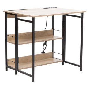 Everfurn Viron Folding Desk with Power Sockets &amp; USB