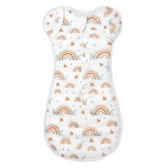 Baby Swaddling Sleeping Bag (0-6 months)-Rainbow pattern