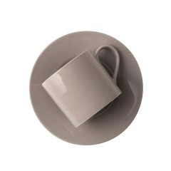 OMADA Milano Light Grey Cappuccino C&amp;S Set of 4 in Gift Box