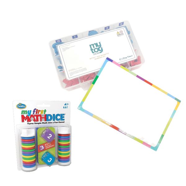 ThinkFun Math Starter Bundle - Magnetic Number Kit &amp; My First Math Dice
