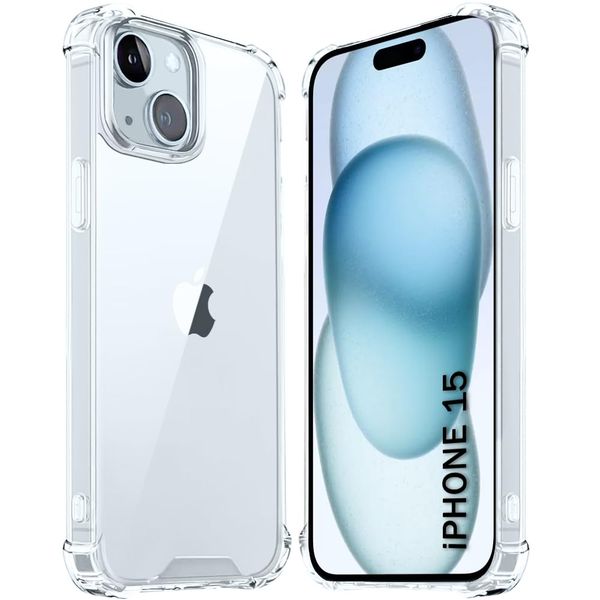 World Choice Shockproof Clear Pouch Gel Case for iPhone 15