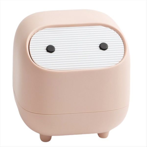 Desktop Trash Can Small Office Supplies Pink