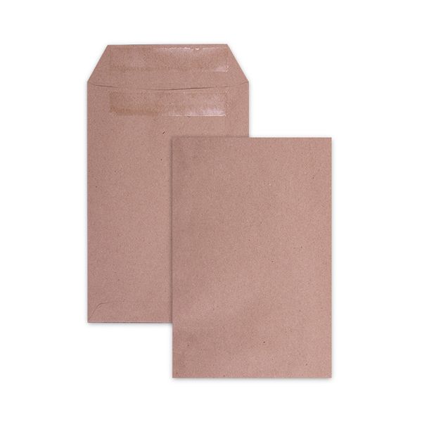 LEO 152 x 102mm Manilla Plain Wage Gummed Envelopes - Open Short Side - Box of 500