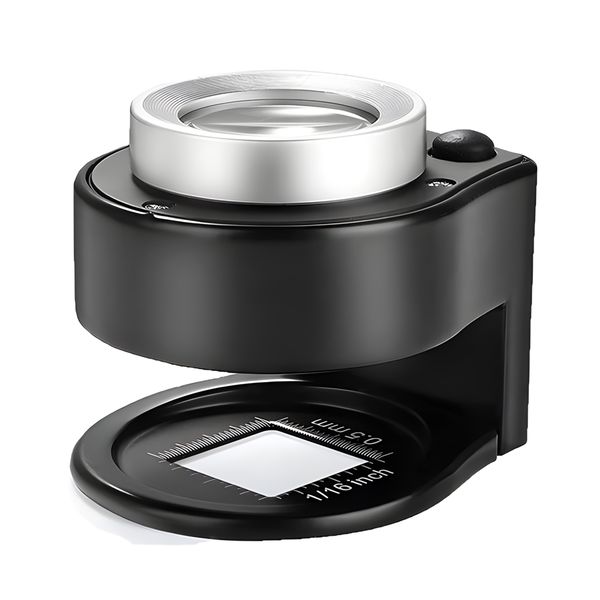60X Magnifier with 6 Lights Rechargeable Portable Metal Magnifying Glass