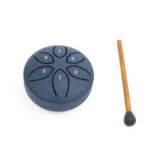 3 Inch 6 Tone Steel Tongue Drum Mini Hand Pan Drums Navy Blue