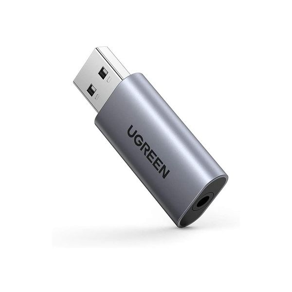 UGreen 80864 USB-A to 3.5mm Audio Jack External Sound Adapter-GY