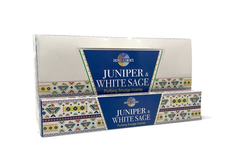 Sacred Elements Incense Sticks - Juniper &amp; White Sage - 12 Pack