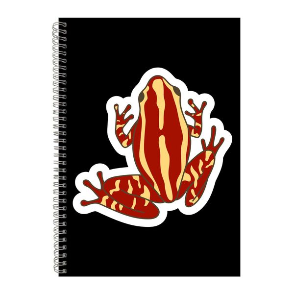 Camo A4 Notebook Spiral and Lined Frog Lovers Graphic Toad Notepad Gift 198