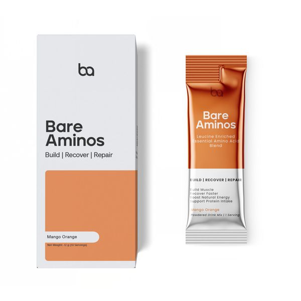 Bare Aminos: Essential Amino Acid Formula | Mango Orange | 20 x Sachets