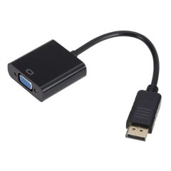 DisplayPort to VGA Adapter Cable Male to Female 15cm Black