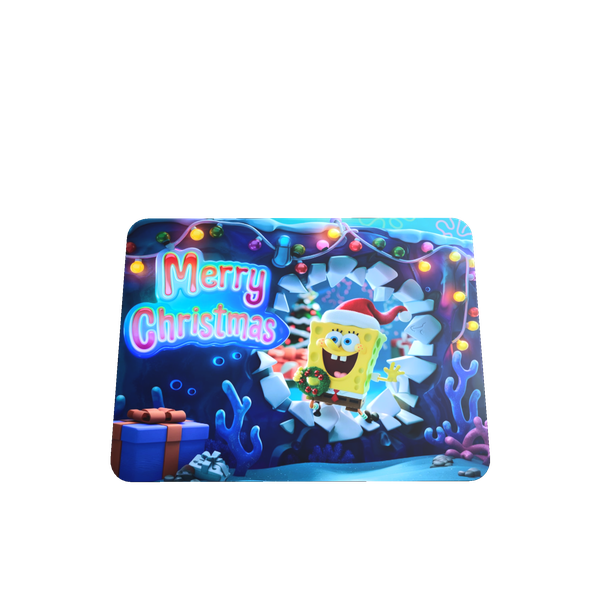 SpongeBob 3D Christmas Mouse Pad - Fun Gift for Kids, Fans &amp; Gamers