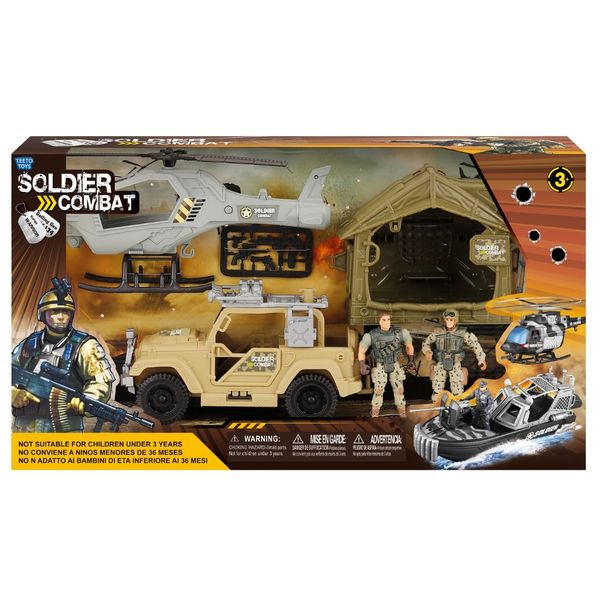 Military Playset - Army Pretend Play Figures &amp; Toy Cars - Toys for Boys