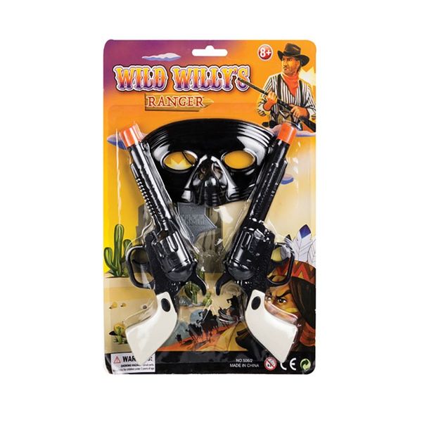 Wild West Ranger - Children's Dress Up - Silver &amp; Black - 3 Piece - 4 Pack